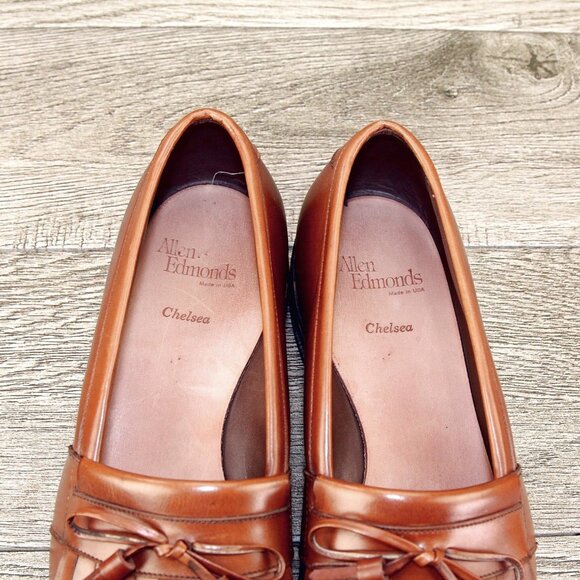 Allen Edmonds CHELSEA Loafer 9.5 D Chestnut * add $15 new Cedar Trees main image 8